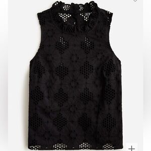 J. Crew black lace sleeveless top, XXS